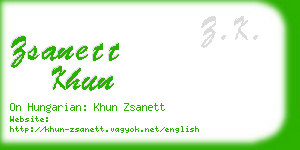 zsanett khun business card